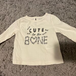 3/$15 Cute to the Bone Kids Long Sleeve Shirt - Cream